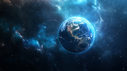 Concept of World Creation and Divine Creation Process, Inspirational Banner with Copy Space