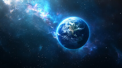 Obraz premium Concept of World Creation and Divine Creation Process, Inspirational Banner with Copy Space