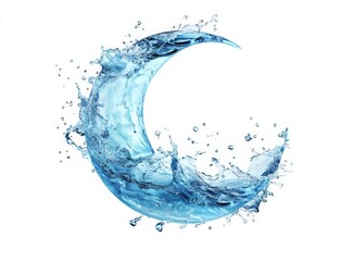 water splash isolated on white