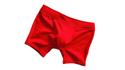 Vibrant red shorts displayed against a clean background, perfect for showcasing summer fashion trends and active lifestyles. Ideal for sports or leisure themes.