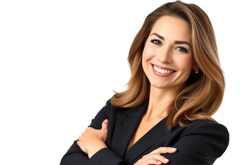 Professional Business Woman PNG, Confident Business Portrait on White Background