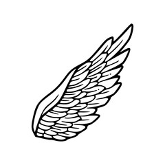 a drawing of a illustration of wings