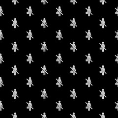 Unemployed icon pattern seamless isolated on black background