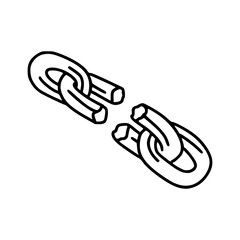 a hand drawing of a break chain illustration