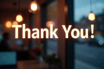 Grateful Window Display - Thank You Visual