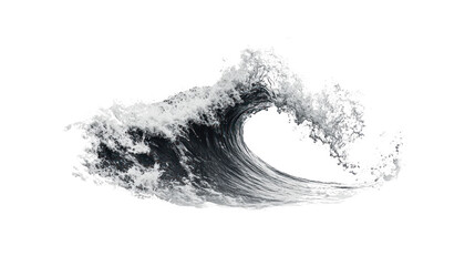 Obraz premium A dynamic ocean wave captured in motion, showcasing the power and beauty of nature's water formations. Perfect for environmental themes.