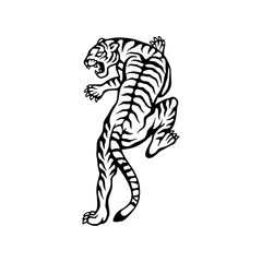 a detailed drawing of a tiger design
