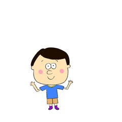 Little boy (海外風ポップなイラスト男の子手書き風)
