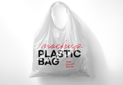 Plastic Bag Mockup: Perfect for Market, Shopping Bag, and Packaging Design Generated with AI