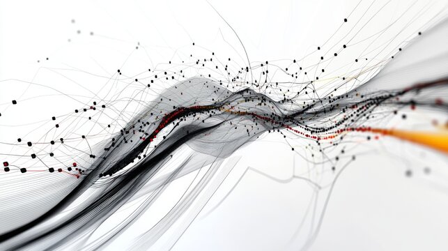 A wide-angle view of a D line graph with multiple data series, showing curves and intersections in a dynamic and detailed digital presentation.