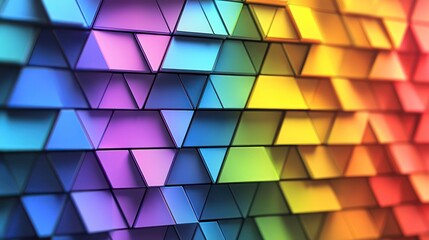 Obraz premium Vibrant Rainbow Triangle Abstract Background