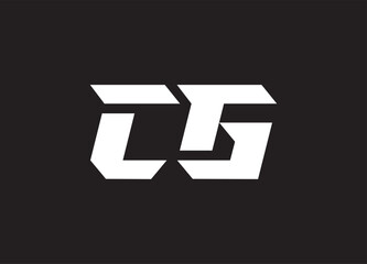 Obraz premium CG letter logo and initial logo design