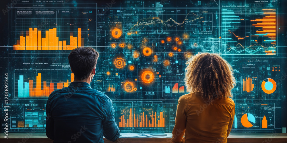 Poster ai-driven analytics for data-driven decision-making in business strategy visualization
