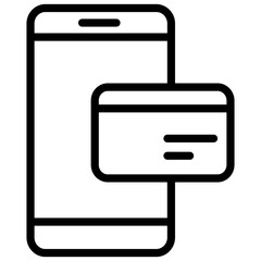 Mobile payment colorful vector flat glyph icon.