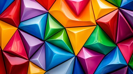 Vibrant Angular Triangles with Fluid Lines