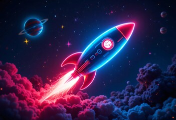 Fototapeta premium spaceship in space