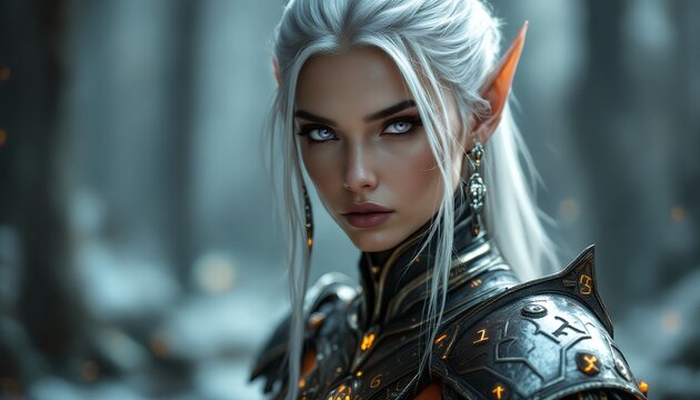 Stunning Female Elf Fantasy Art High Resolution Image