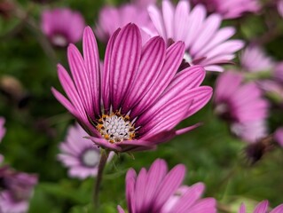 Obraz premium Flowers in the small town