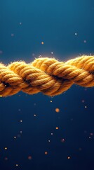 Glowing rope fibers on dark background.