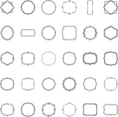 Elegant Decorative Frames Borders Collection Various Shapes and Sizes