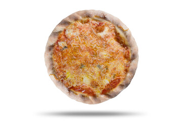 Pizza recortada no fundo transparente com sombra descolda fácil de ser retirada para aplicação de outros fundos