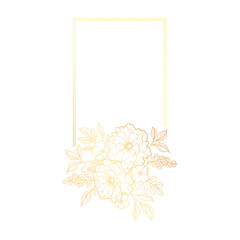 Minimalist Beautiful Floral Frame for Modern Design