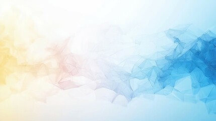 Fototapeta premium Soft abstract gradient with flowing shapes in yellow and blue hues.