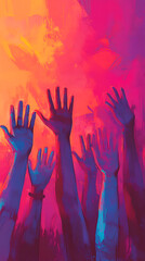 hands up illustrator 