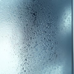 Obraz premium Topdown view of frosted glass surface with subtle reflections and a soft blurred effect, photorealistic lighting
