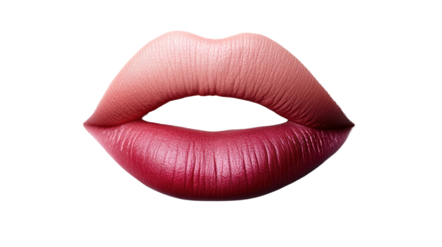 Stylish close-up of strikingly colored lips highlighting a beautiful gradient effect, perfect for beauty, cosmetics, and fashion themes.