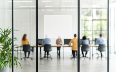 Team collaboration meeting in a bright modern office business environment