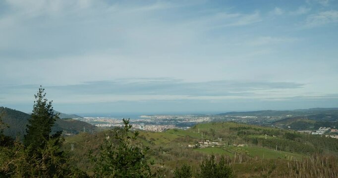 Views of the Bilbao estuary and its outfall into the sea.