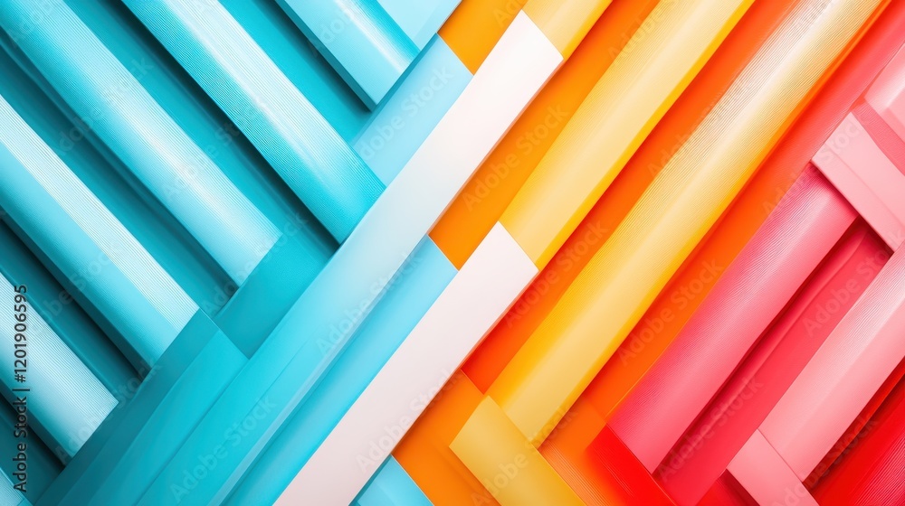 Poster a vibrant abstract pattern showcasing overlapping lines in a colorful array, exuding a dynamic energ