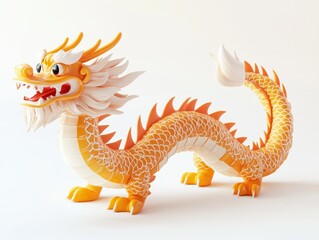 Colorful decorative dragon figurine art.