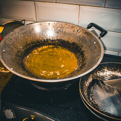 Preheating a Frying Pan for Cooking