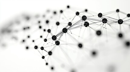 Abstract Network Nodes Connected By Lines