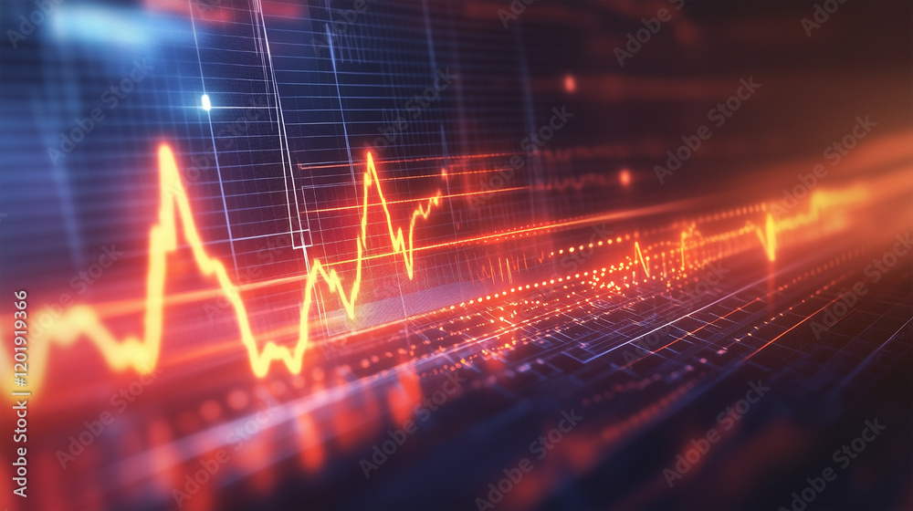 Poster a graph with a red line that is curved and has a lot of dots