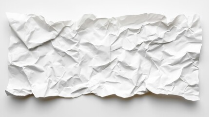 Obraz premium Crumpled White Paper Texture for Background and Design Use