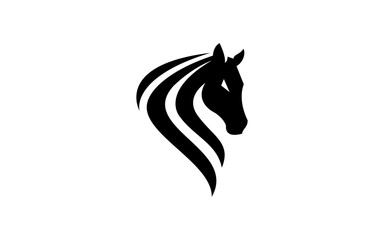 horse logo vector illustration, horse head logo template