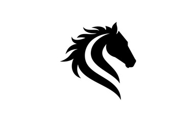 horse logo vector illustration, horse head logo template