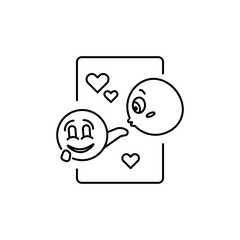Outline Hand Kiss icon