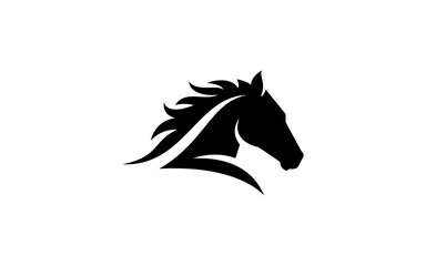 horse logo vector illustration, horse head logo template