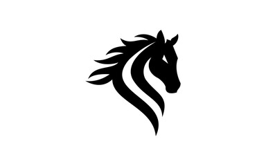 horse logo vector illustration, horse head logo template