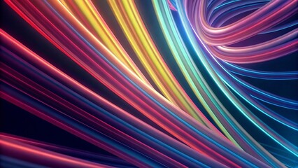 Obraz premium A Mesmerizing 3D Abstract Multicolor Visualization 