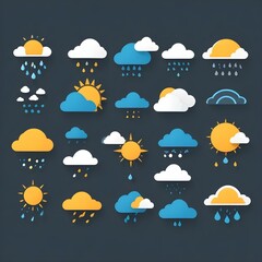 Fototapeta premium weather icons set