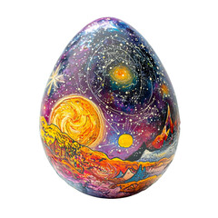 Easter egg design cosmic theme digital art vibrant colors creative viewpoint easter egg png