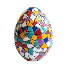Obraz premium Vibrant easter egg png design art studio digital artwork colorful mosaic close-up view festive theme