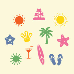 beach playful design element