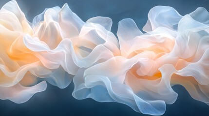 Fototapeta premium Ethereal Flowing Forms: An Abstract Study in Translucent Hues