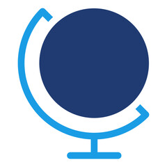 Globe Blue Color Icon